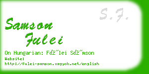 samson fulei business card